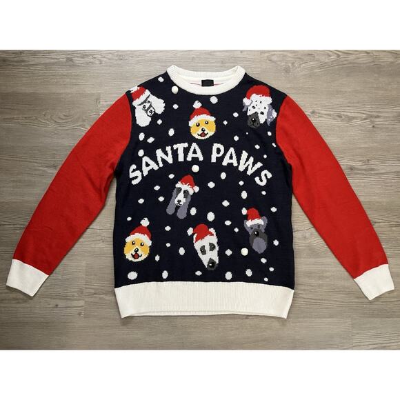 H&M Santa Paws Ugly Christmas Novelty Sweater Men’s Size XL NWT - Picture 1 of 6